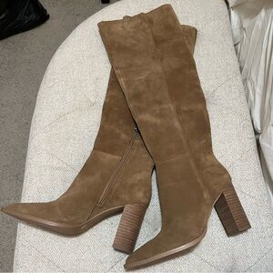Vince Camuto Brown Suede Heeled Boots